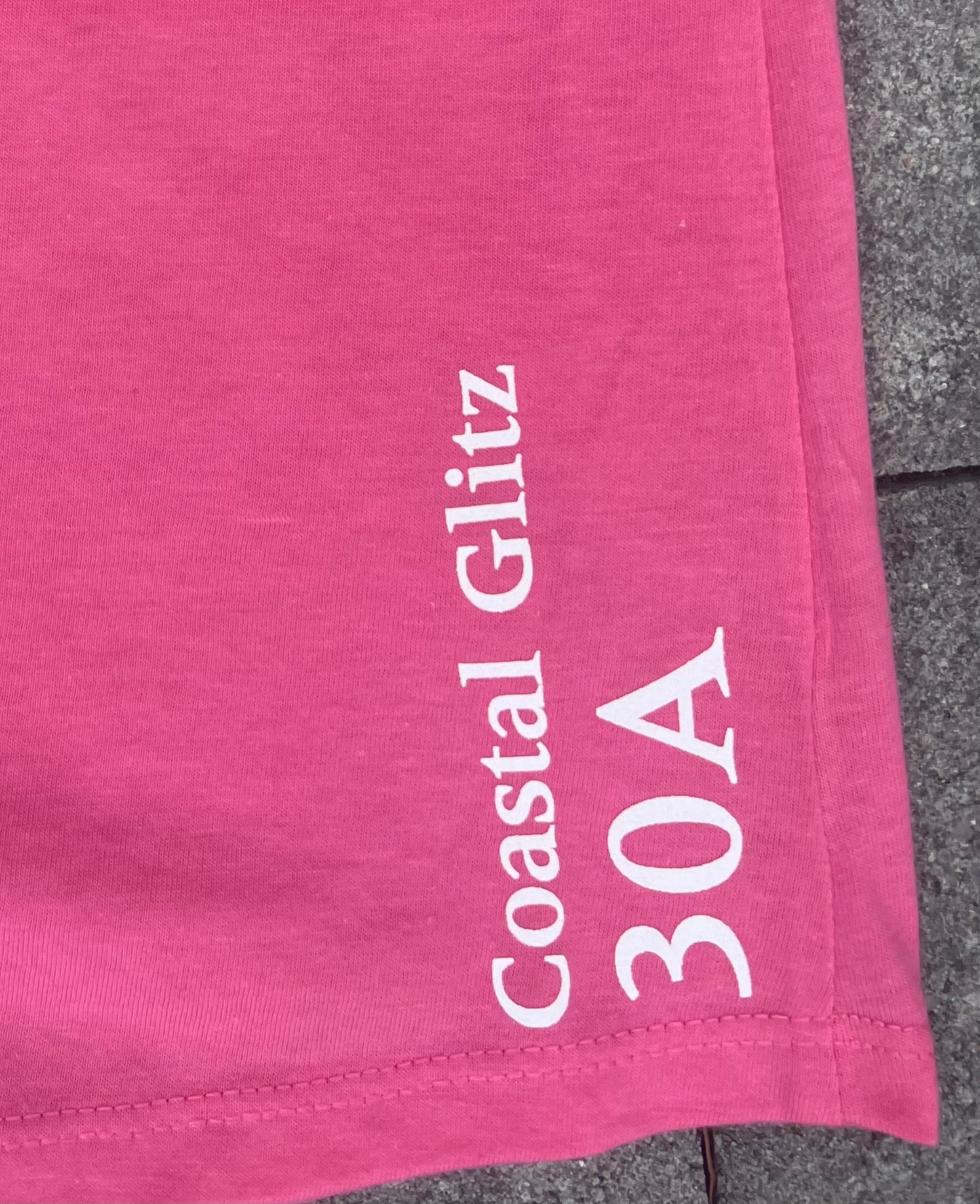 Women's Coastal Glitz 30A Pink Tank Top