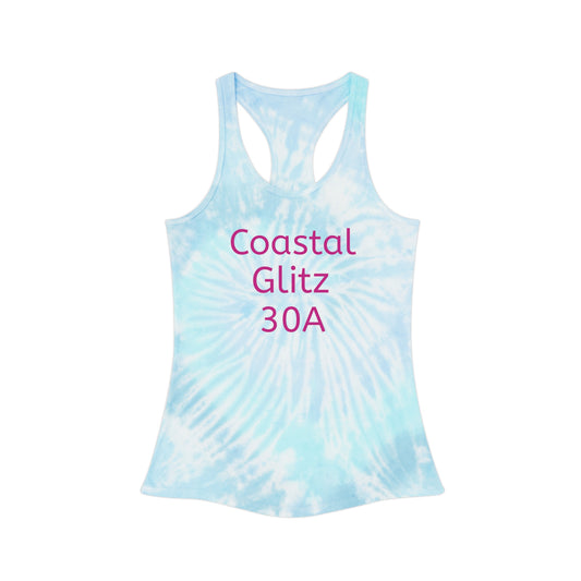 Coastal Glitz 30A Tie Dye Racerback Tank Top