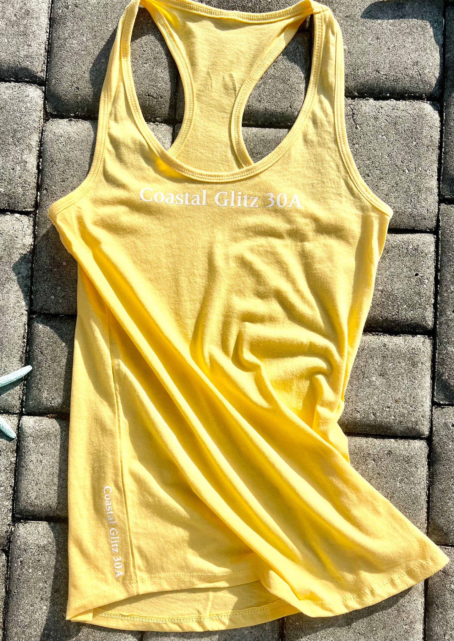 Women's Coastal Glitz 30A Sunshine Yellow Tank