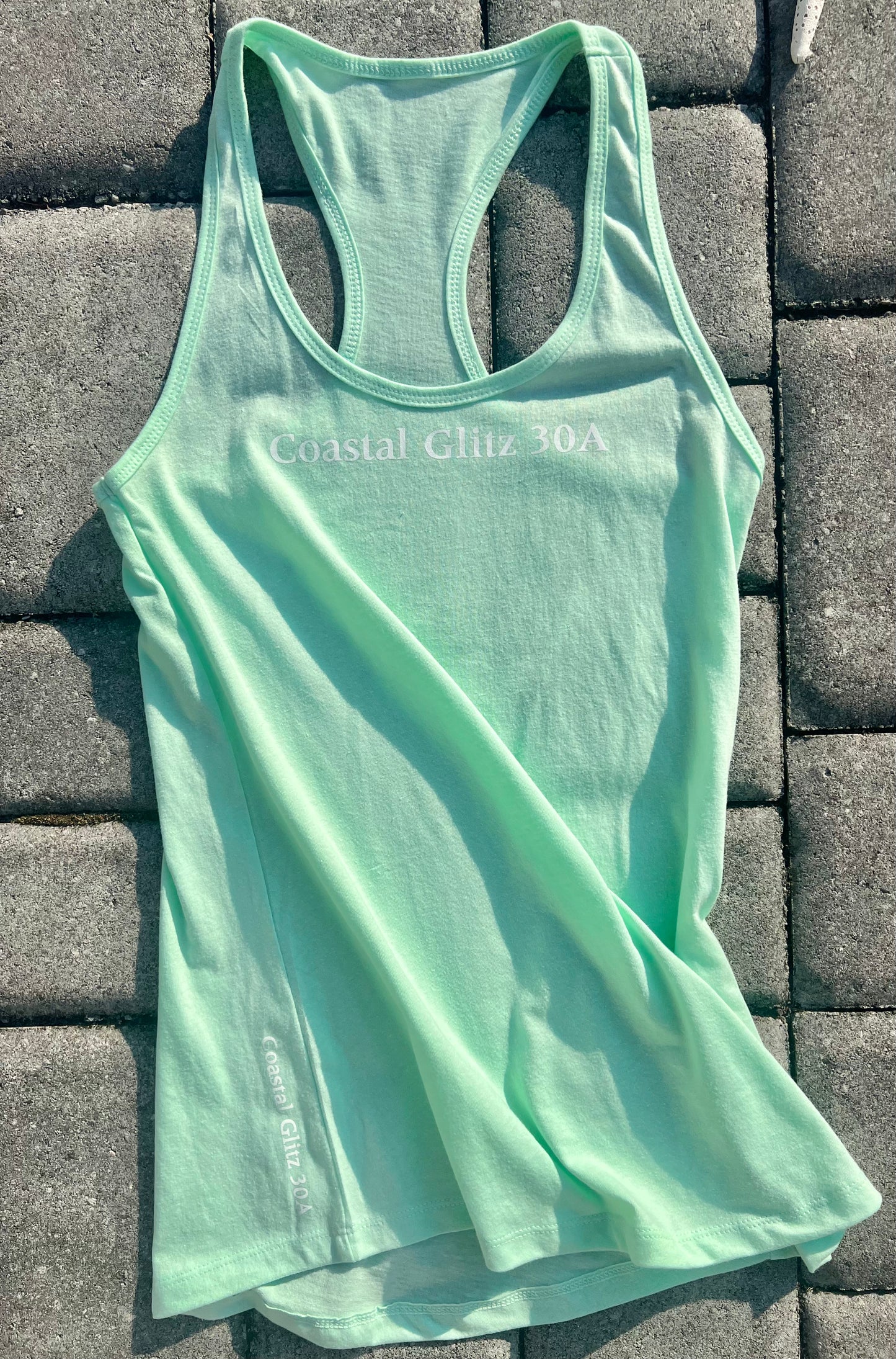 Women's Coastal Glitz 30A Mint Green Tank